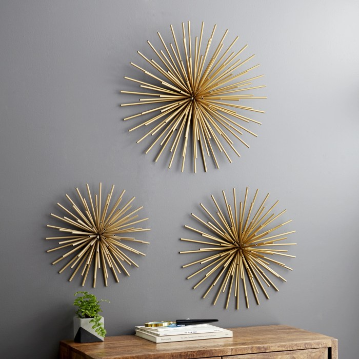 3 piece metal wall decor set