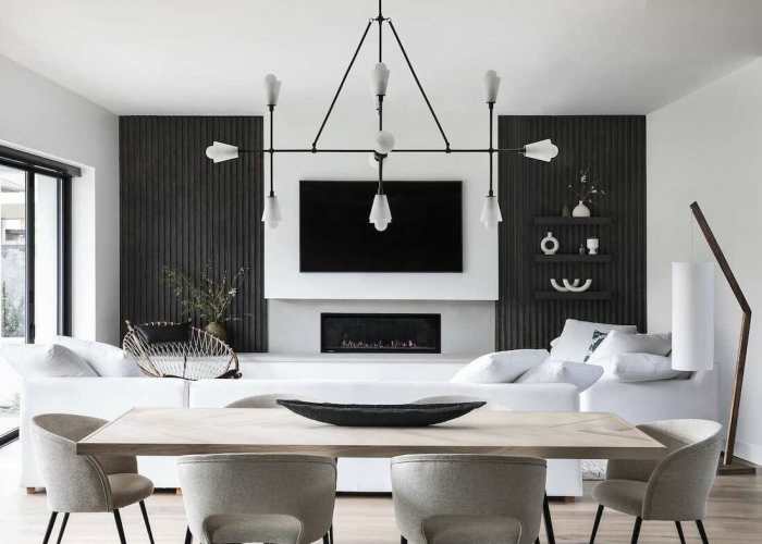 Black and white interior house design