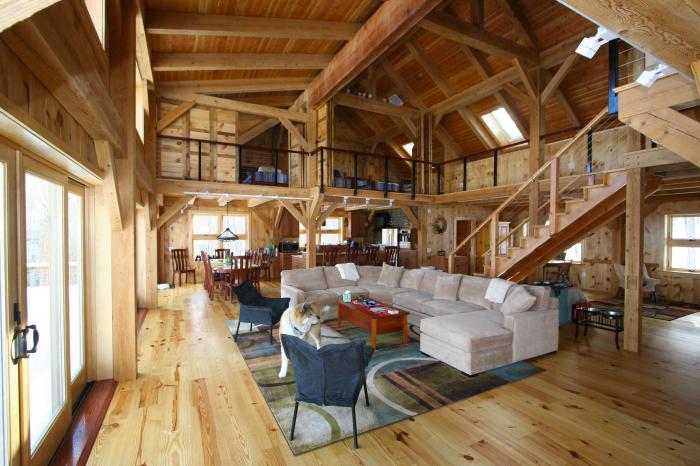 Barn house interior design