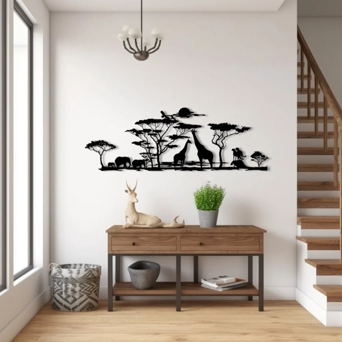 African metal wall decor