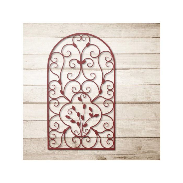 Arched metal wall decor