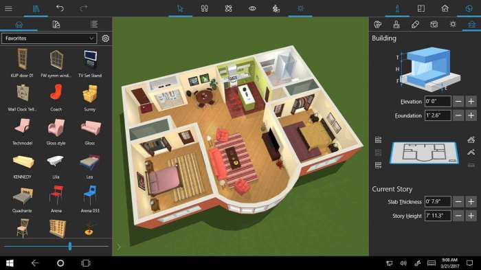 3d house interior design software free