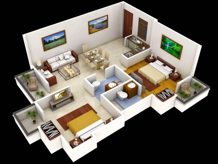 2 bhk house interior design